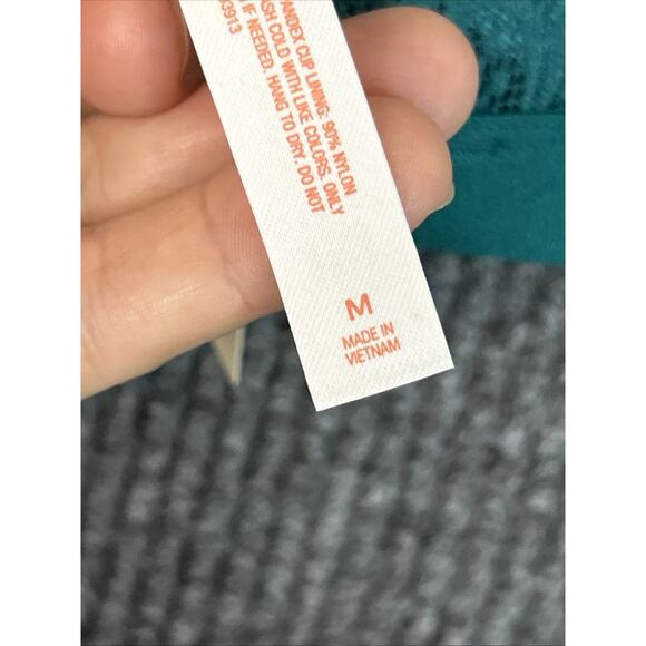 Colsie Womens Lace Bralette Size Medium Green Intimate Boho Pullover New - Picture 5 of 5